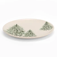 Evergreen Trees Embossed Salad Plate
