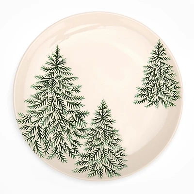 Evergreen Trees Embossed Salad Plate