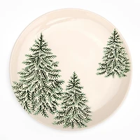 Evergreen Trees Embossed Salad Plate