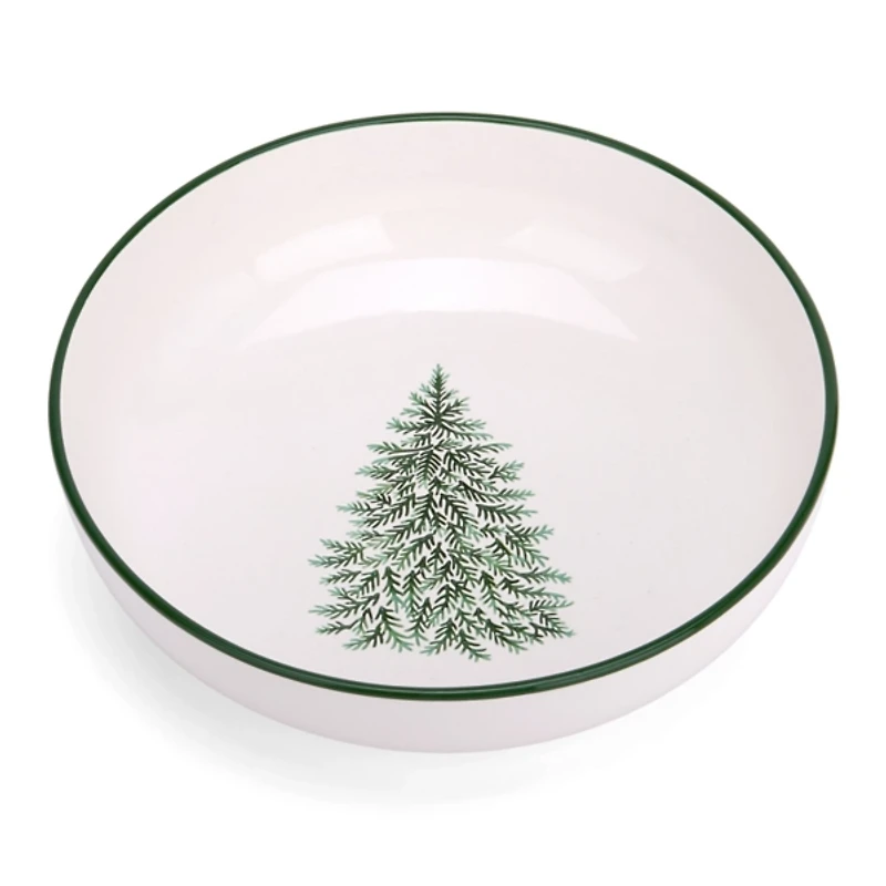 Evergreen Trees Embossed Serving Bowl