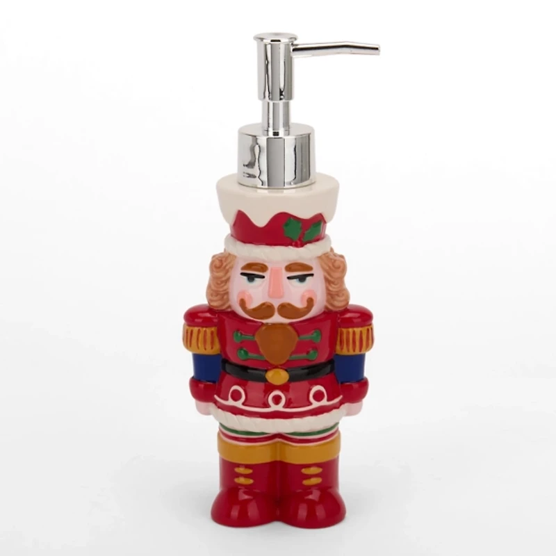 Holly Nutcracker Soap Pump