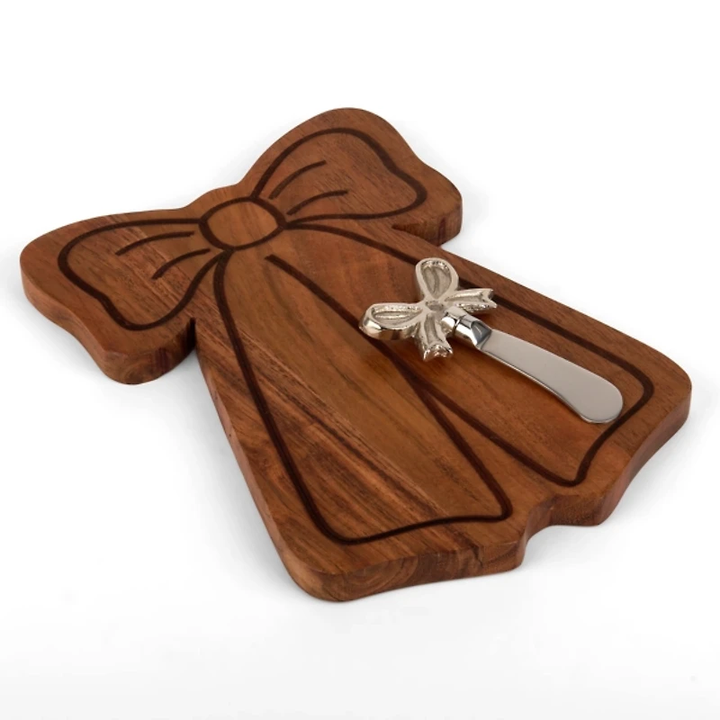 Christmas Bow Figural Serving Board Set