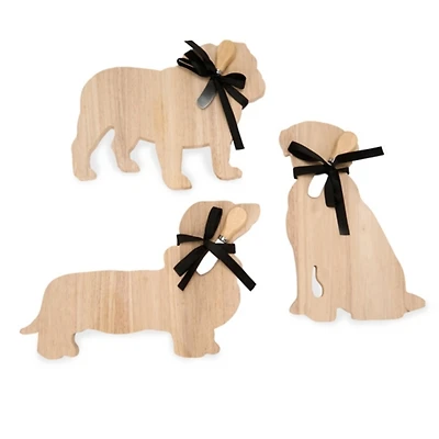 Dog Shaped Wood Serving Boards