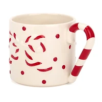 Candy Cane Bow Christmas Mug