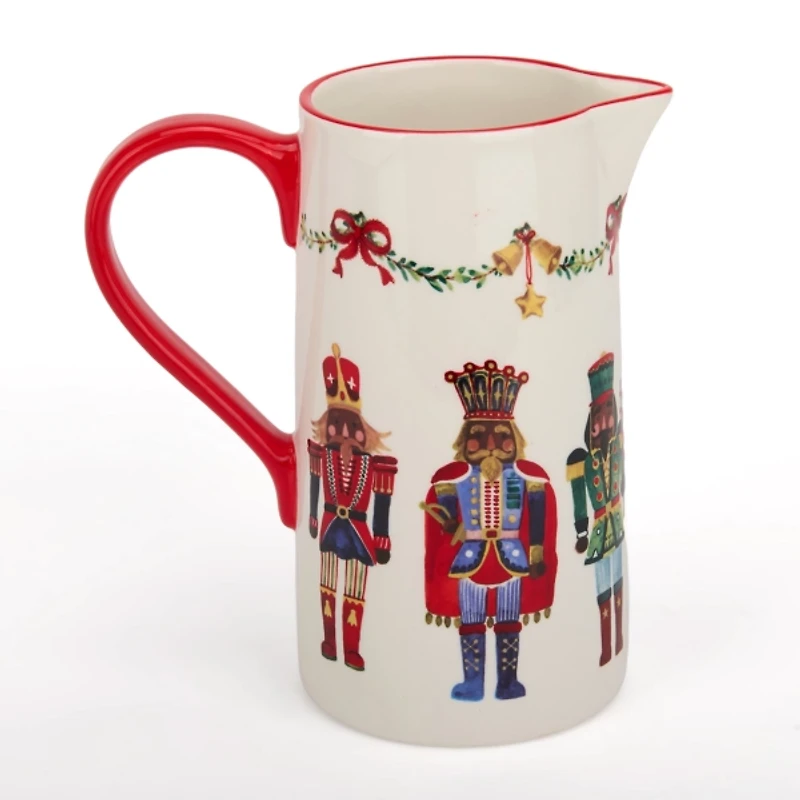 Jolly Nutcracker Christmas Pitcher