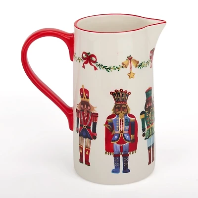 Jolly Nutcracker Christmas Pitcher