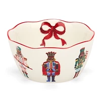 Jolly Nutcracker Wavy Bowl