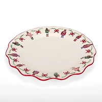 Jolly Nutcracker Wavy Dinner Plate