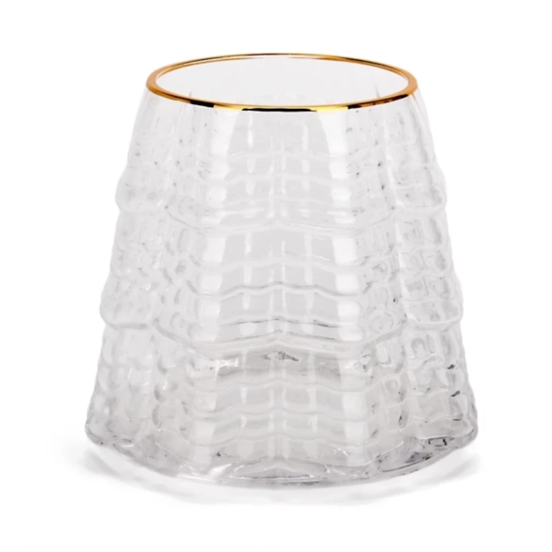 Figural Christmas Tree Drinking Glass