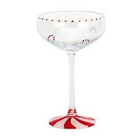 Christmas Peppermint Coupe Glass