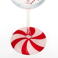 Christmas Peppermint Wine Glass