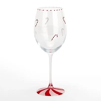 Christmas Peppermint Wine Glass