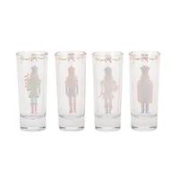 Jolly Nutcracker Shot Glasses, Set of 4