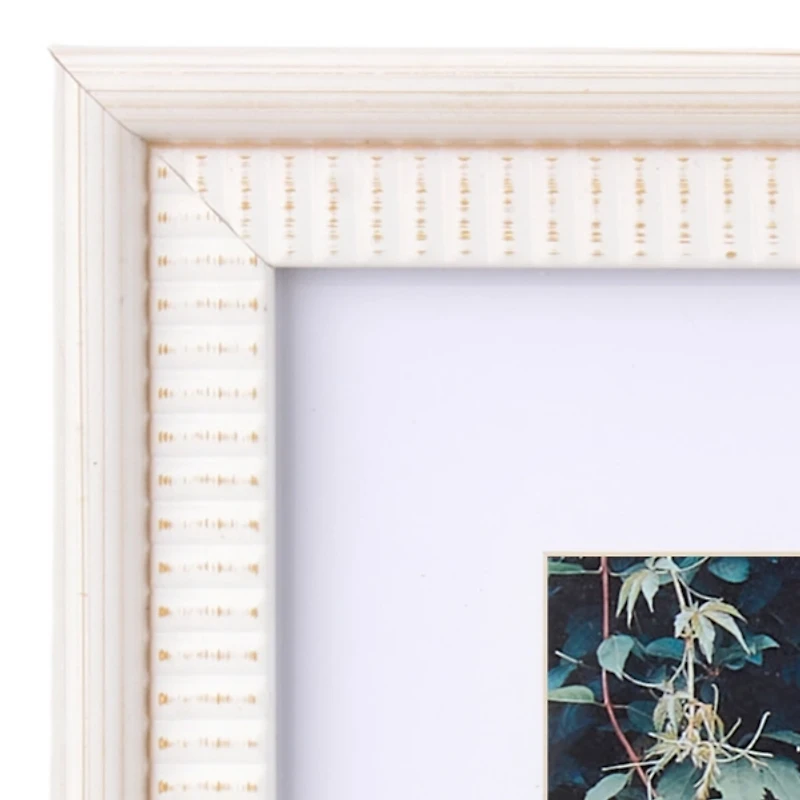 White Grooved Edge Collage Frame