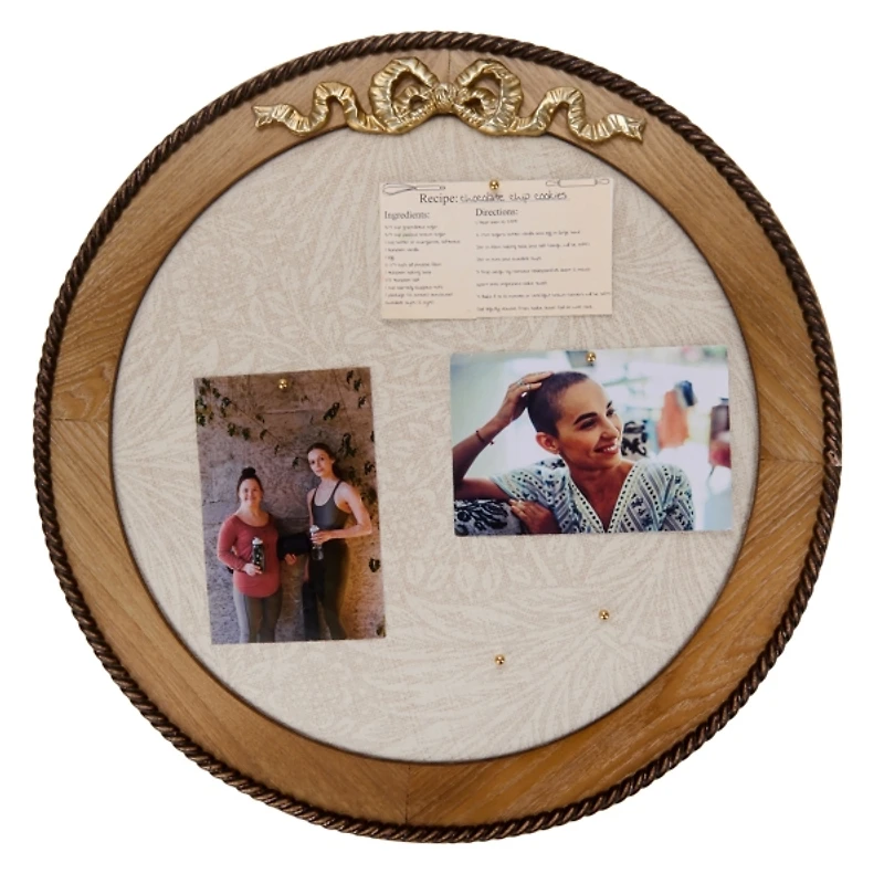 Round Bow Floral Print Pinboard