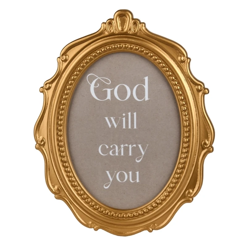 God Will Carry You Oval Wall Plaque