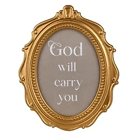 God Will Carry You Oval Wall Plaque