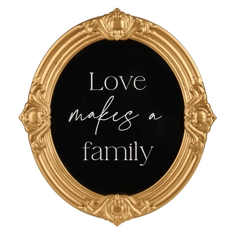 Love Makes a Family Oval Wall Plaque