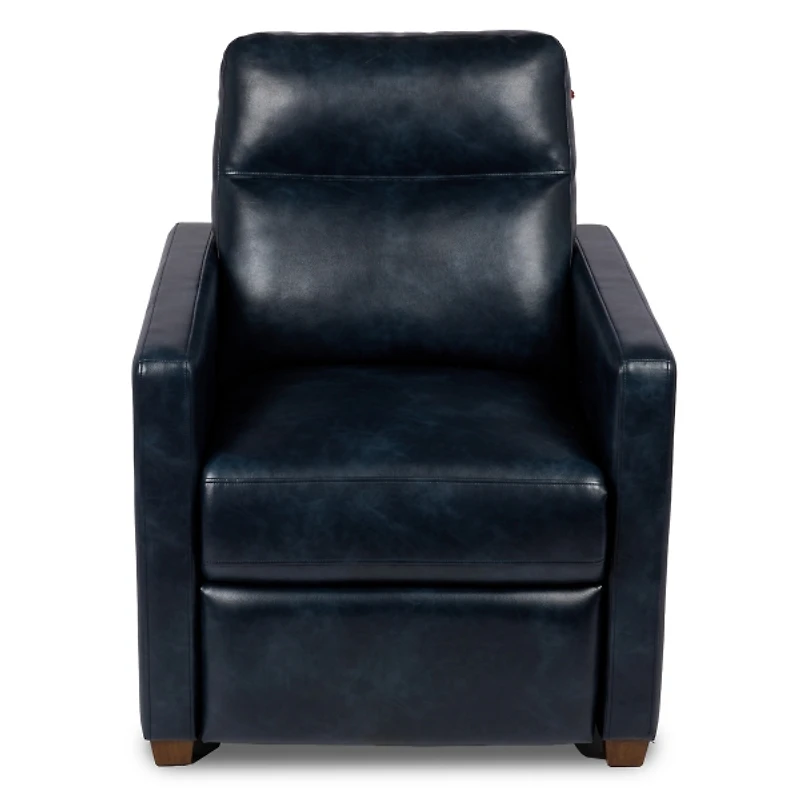 Brecken Navy Faux Leather Recliner
