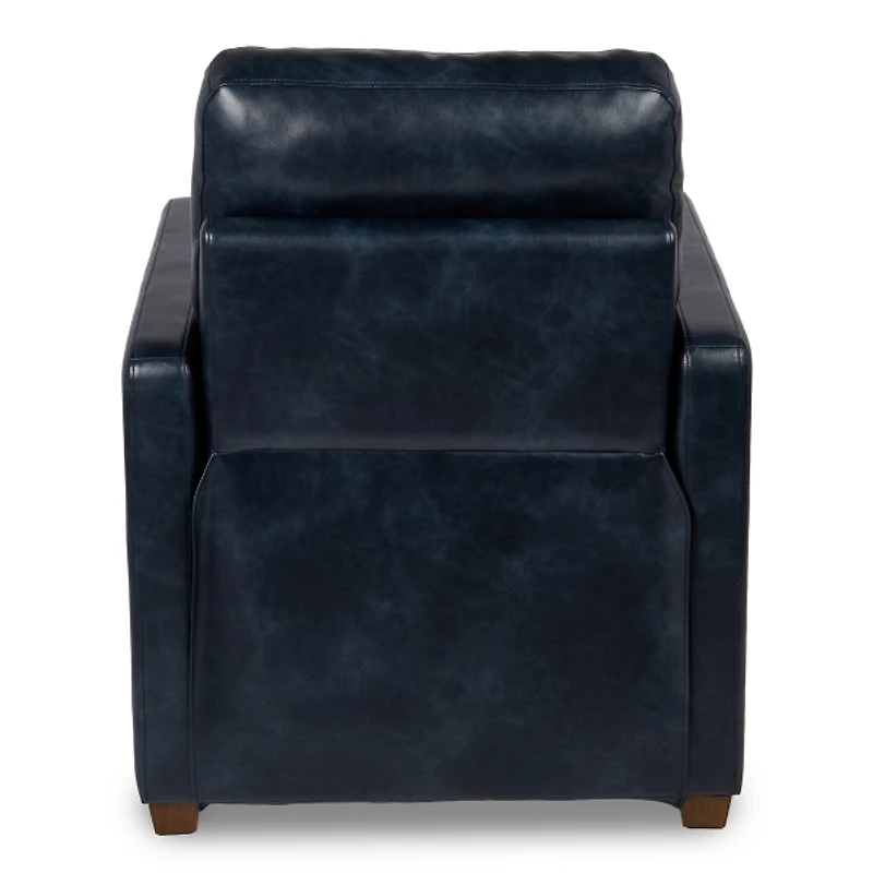 Brecken Navy Faux Leather Recliner