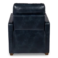 Brecken Navy Faux Leather Recliner
