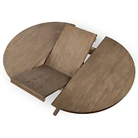 Round French Gray Wood Dining Table