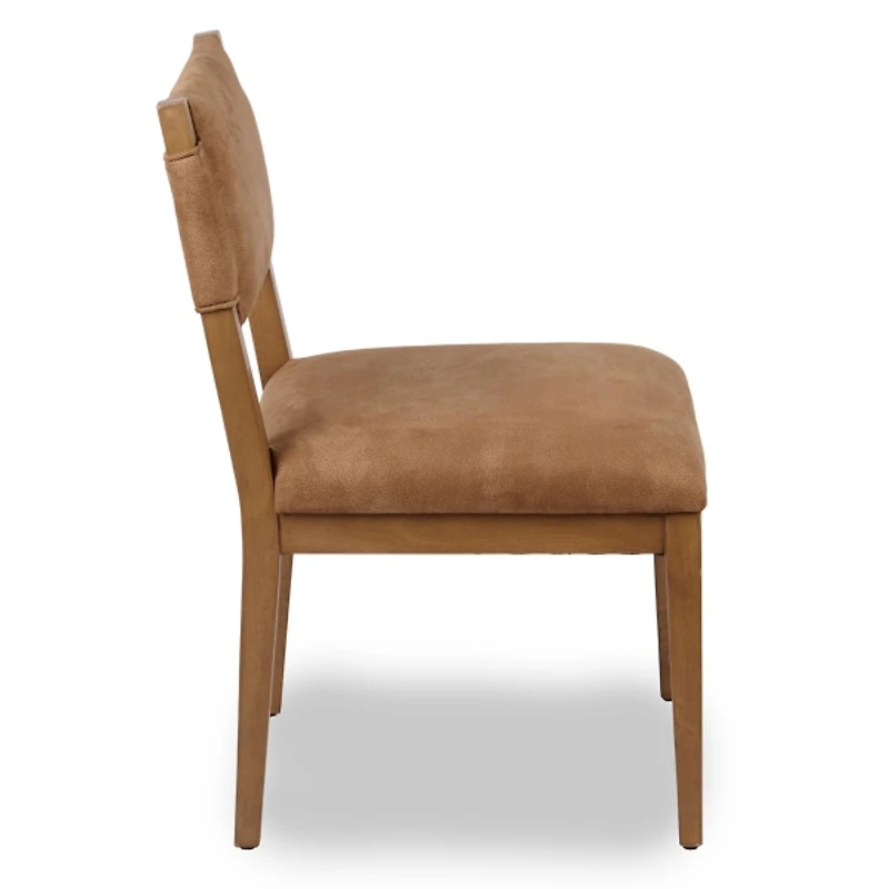 Camel Faux Leather Dining Chairs, Set of 2