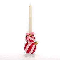 Pink & Red Ornament Taper Candle Holder