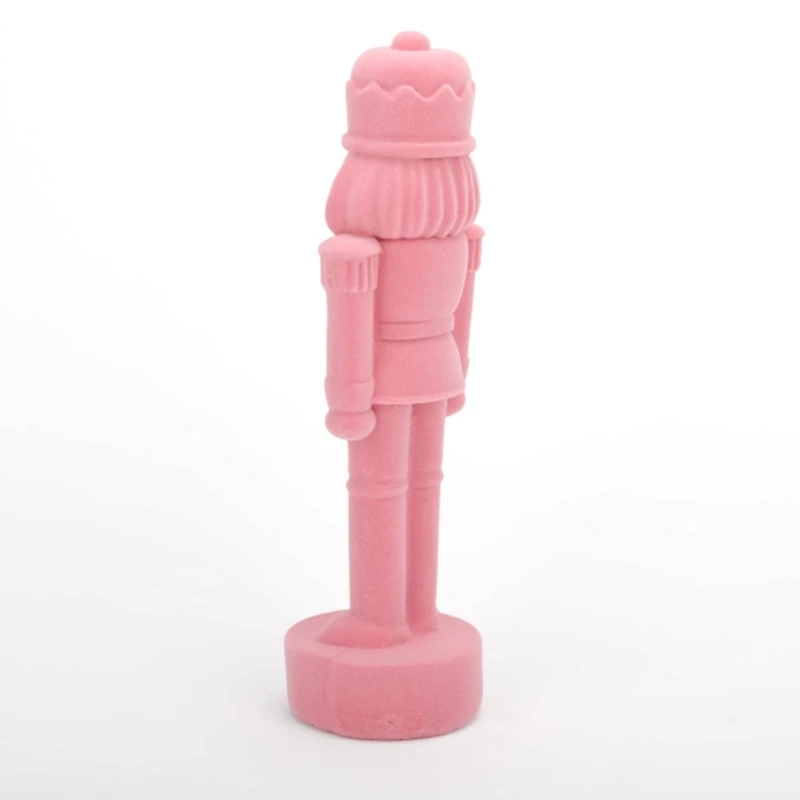 Pink Velvet Nutcracker Figurine, 11.5 in.