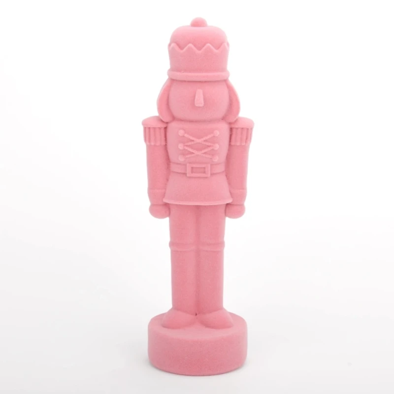 Pink Velvet Nutcracker Figurine, 11.5 in.