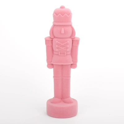 Pink Velvet Nutcracker Figurine, 11.5 in.