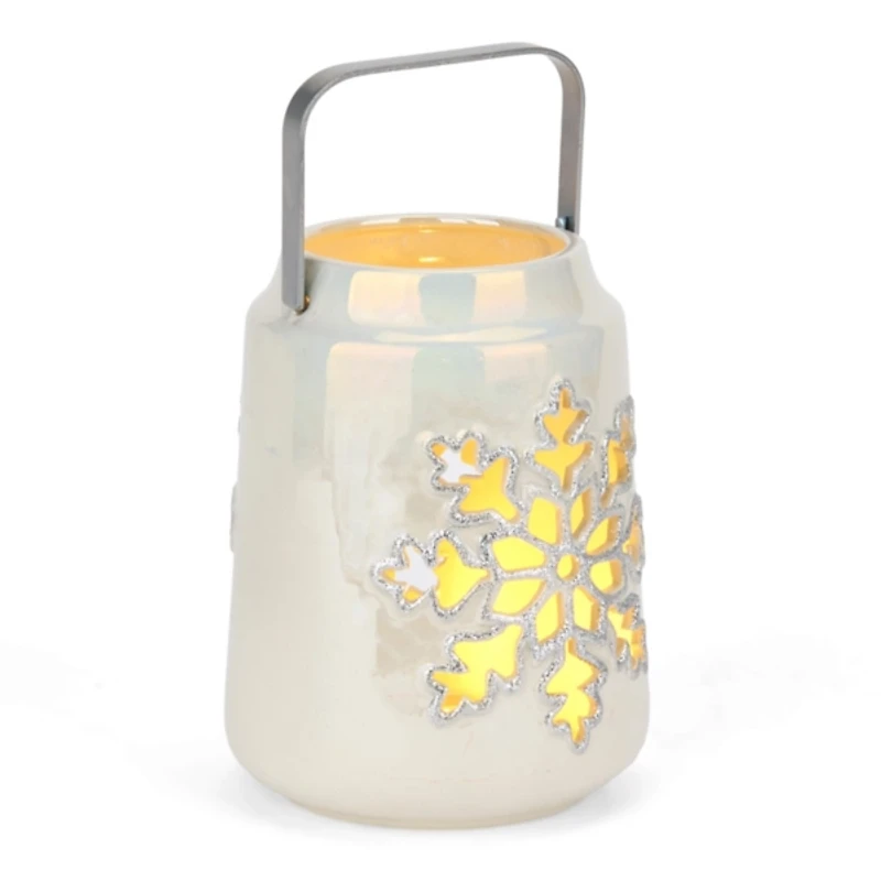 LED White Snowflake Lantern