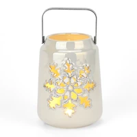 LED White Snowflake Lantern