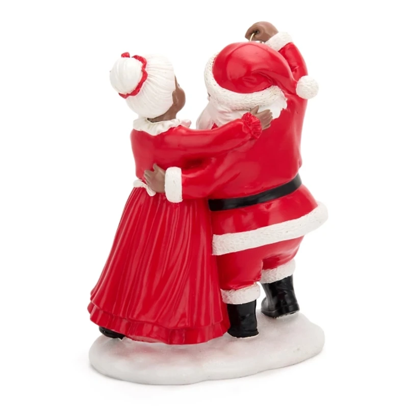 Jolly Santa Claus & Mrs. Claus with Mistletoe