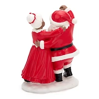 Jolly Santa Claus & Mrs. Claus with Mistletoe