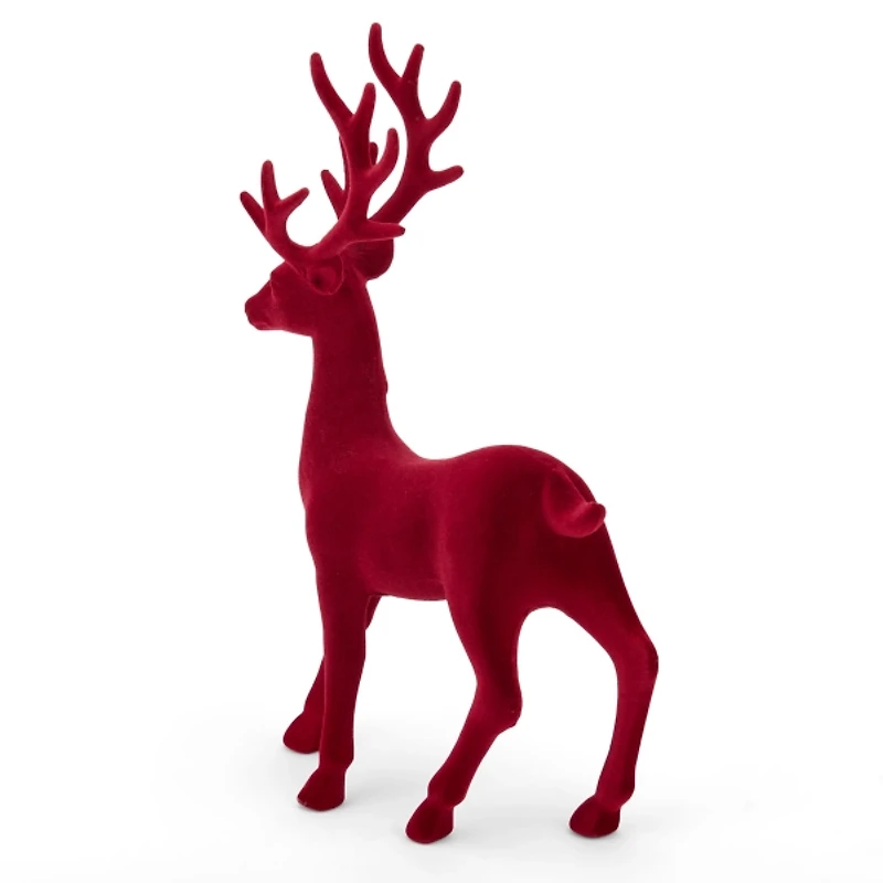 Merlot Velvet Standing Deer Figurine