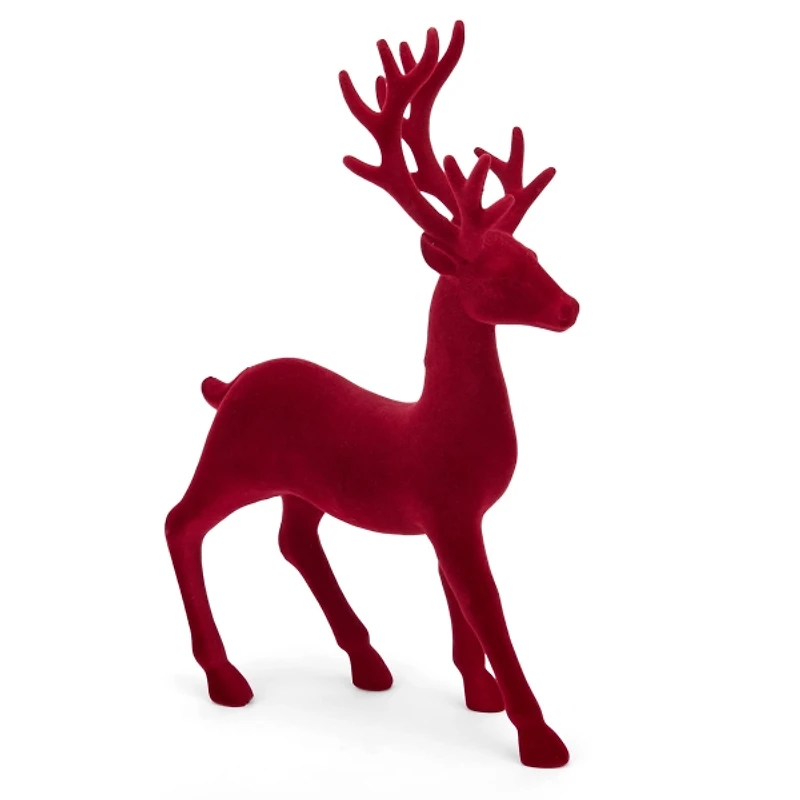 Merlot Velvet Standing Deer Figurine