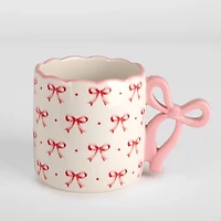 Pink Bow Scalloped Mug