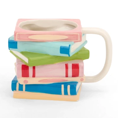 Multicolor Book Stack Mug