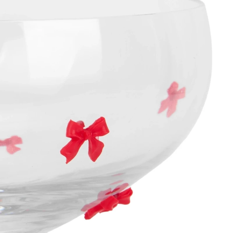 Red Bow Coupe Glass