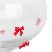Red Bow Coupe Glass