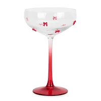 Red Bow Coupe Glass