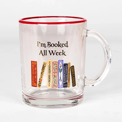 Booked All Week Glass Mug