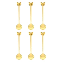 Gold Bow Spoons, Set of 6