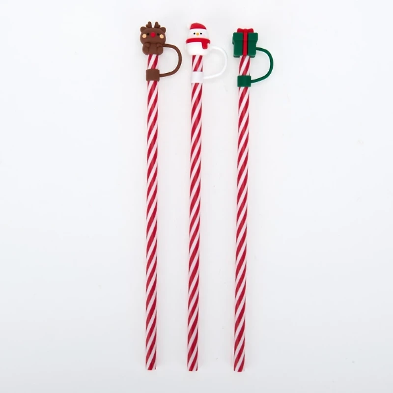 Christmas Hydration Straws, Set of 3