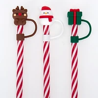 Christmas Hydration Straws, Set of 3