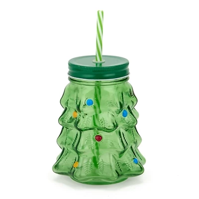 Christmas Tree Glass Sipper