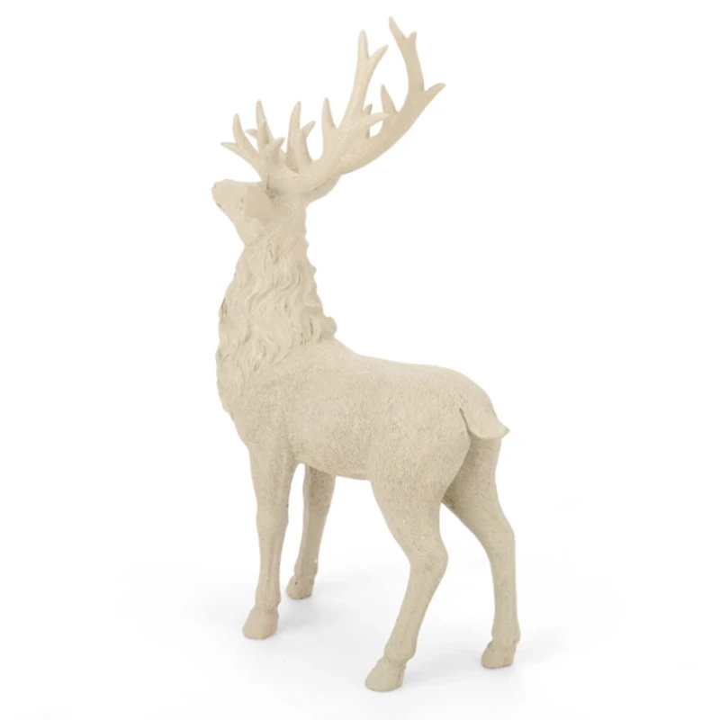 Gray Standing Deer Figurine, 11 in.