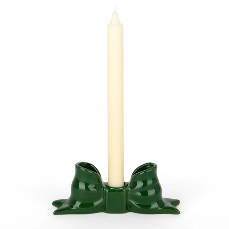 Bow Ceramic Taper Candle Holder