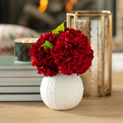 Red Hydrangea Christmas Arrangement